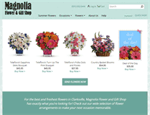 Tablet Screenshot of magnoliaflowersclarksville.com
